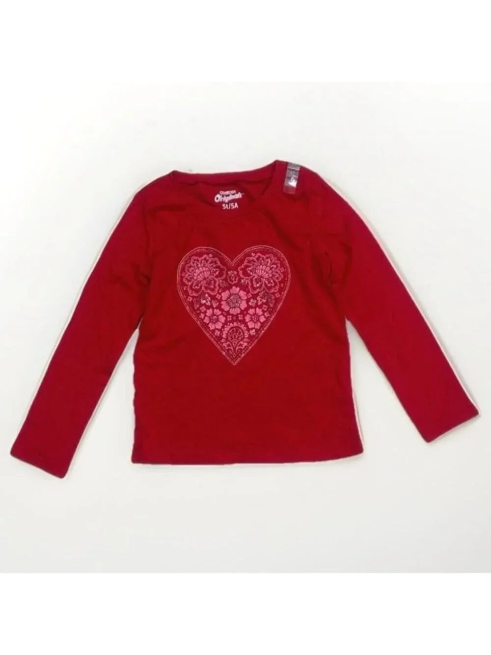 Osh Kosh Red Heart Long Sleeve 5T